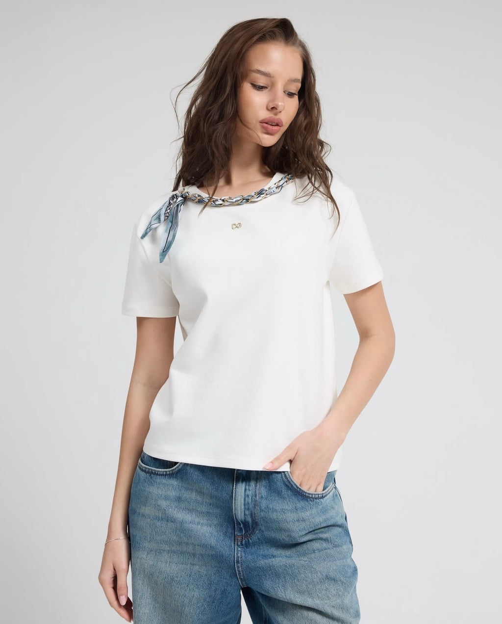 D white shirt