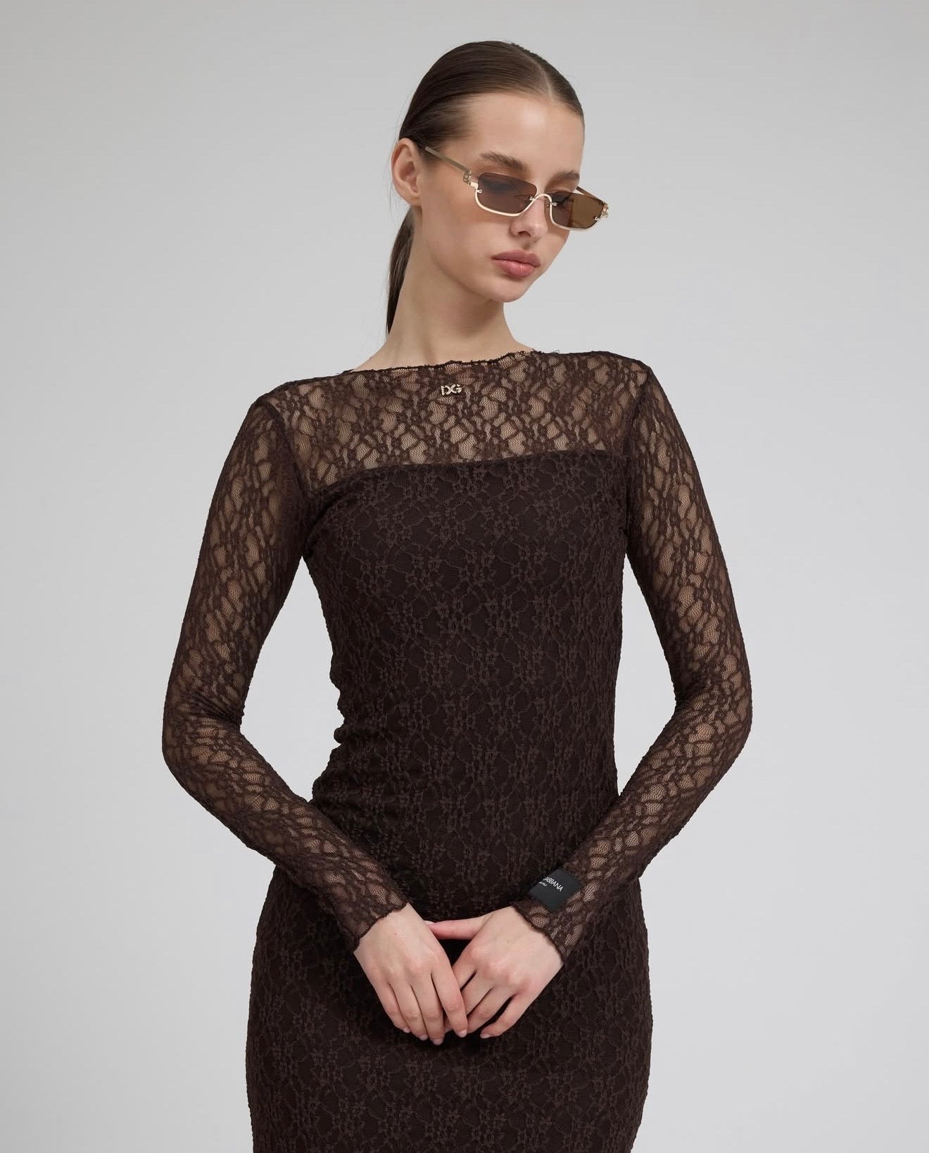 D brown dress