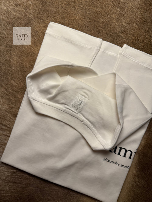 A unisex white shirt