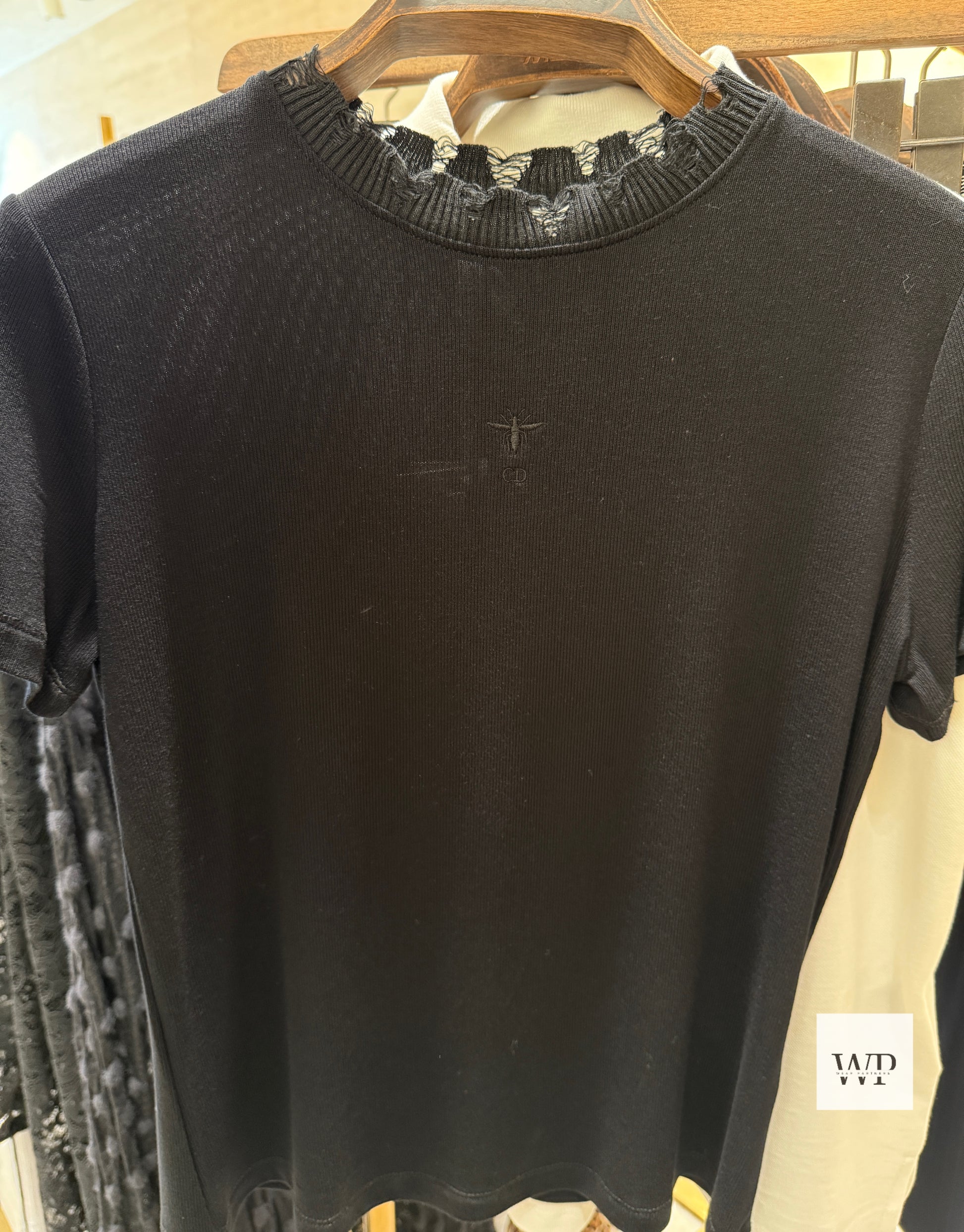 D black shirt