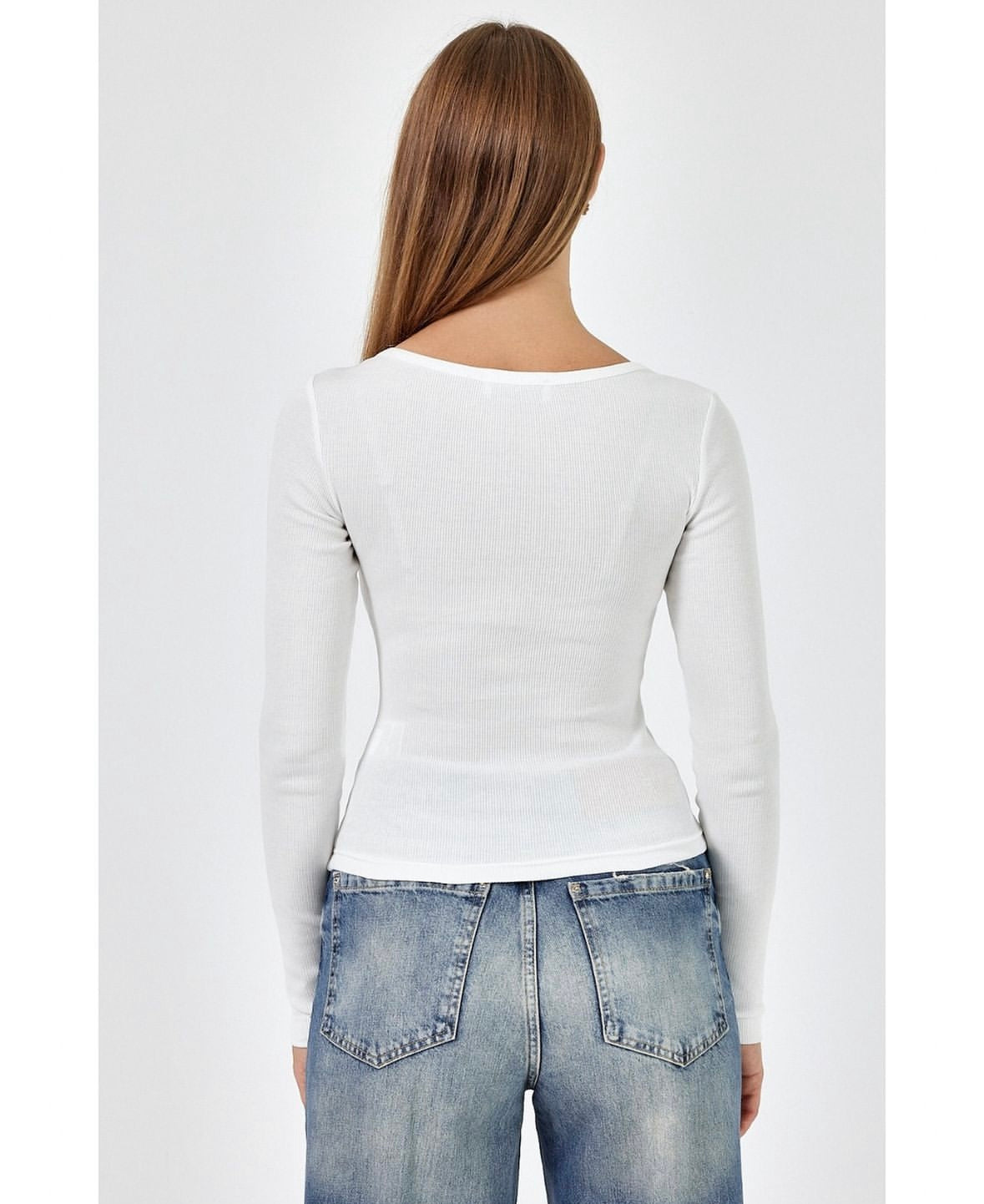 L white long sleeve