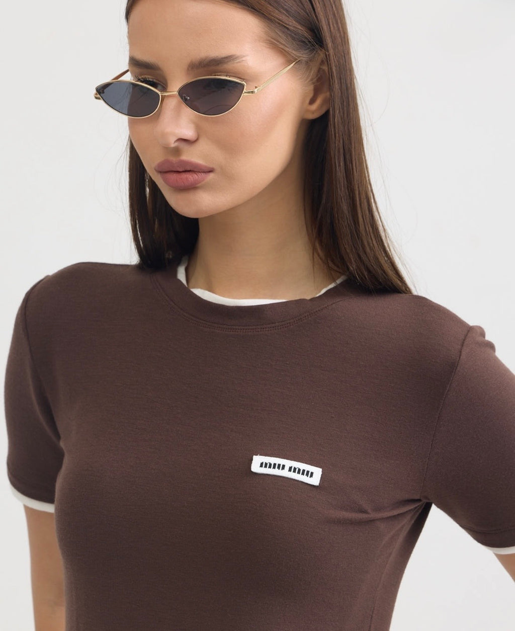 MM brown double shirt