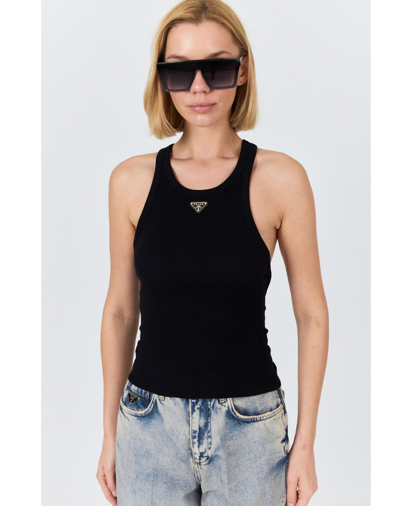 Black tank top