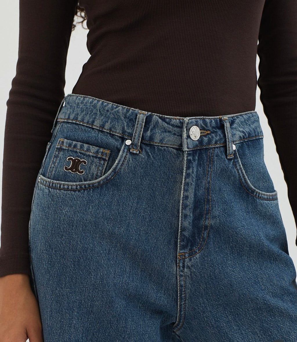 C jeans brown logo