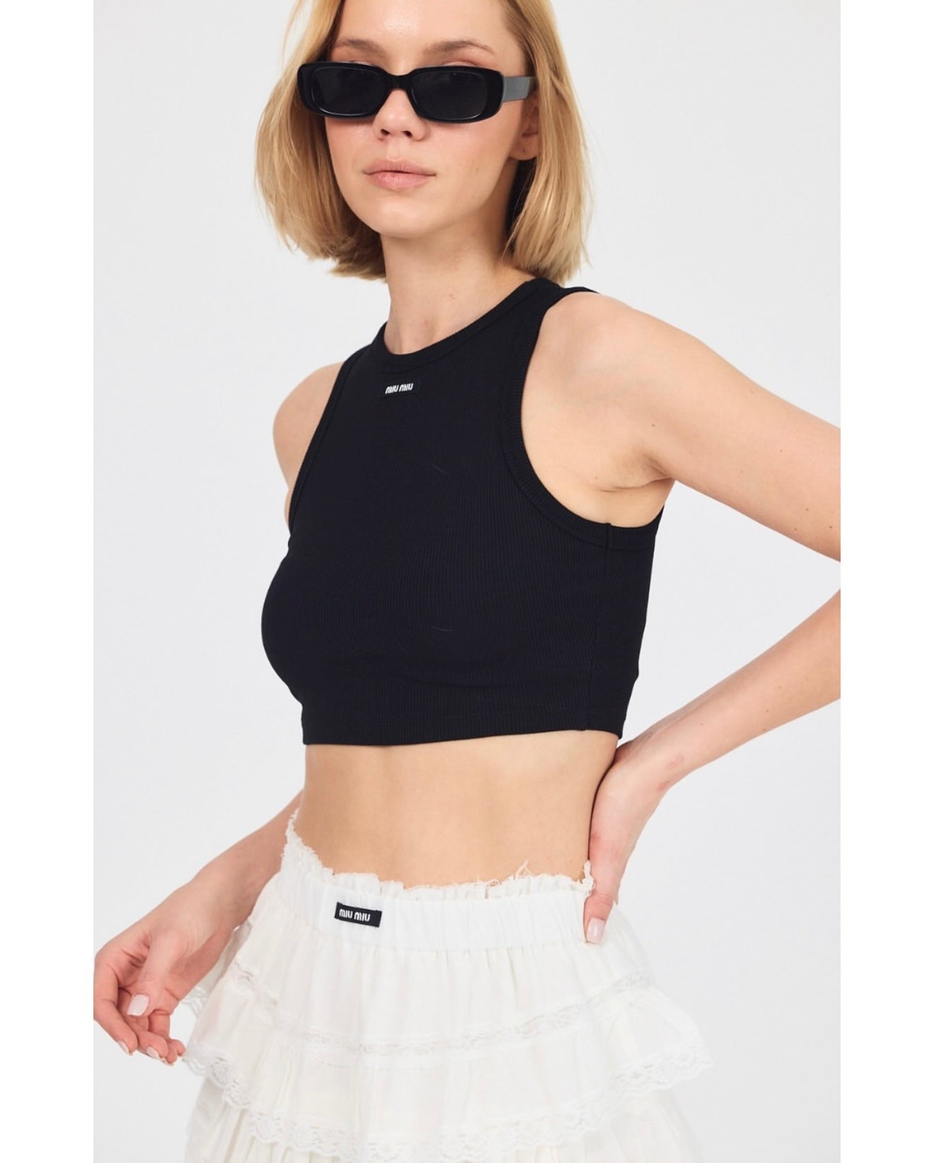 Black crop top