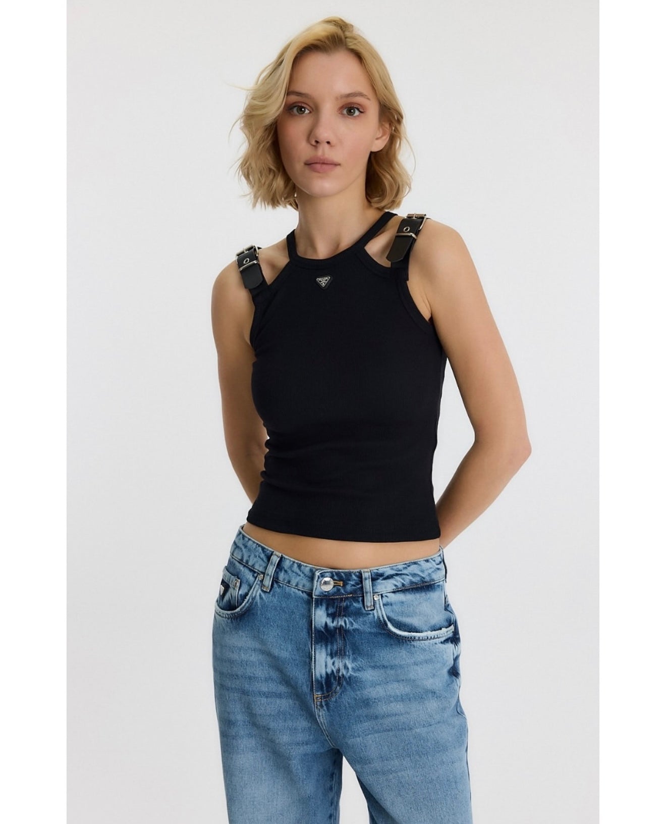 Black tank top