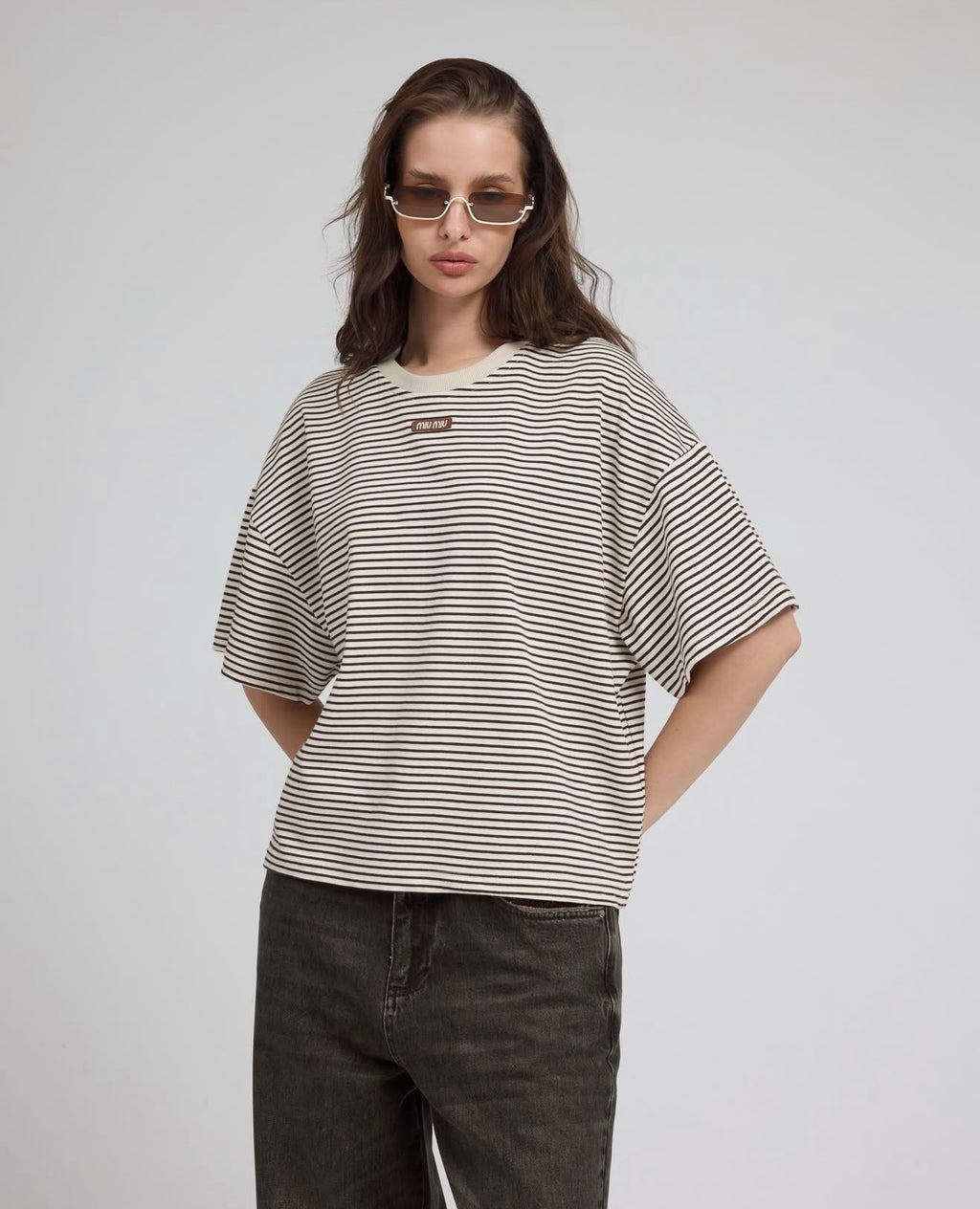 MM brown beige shirt