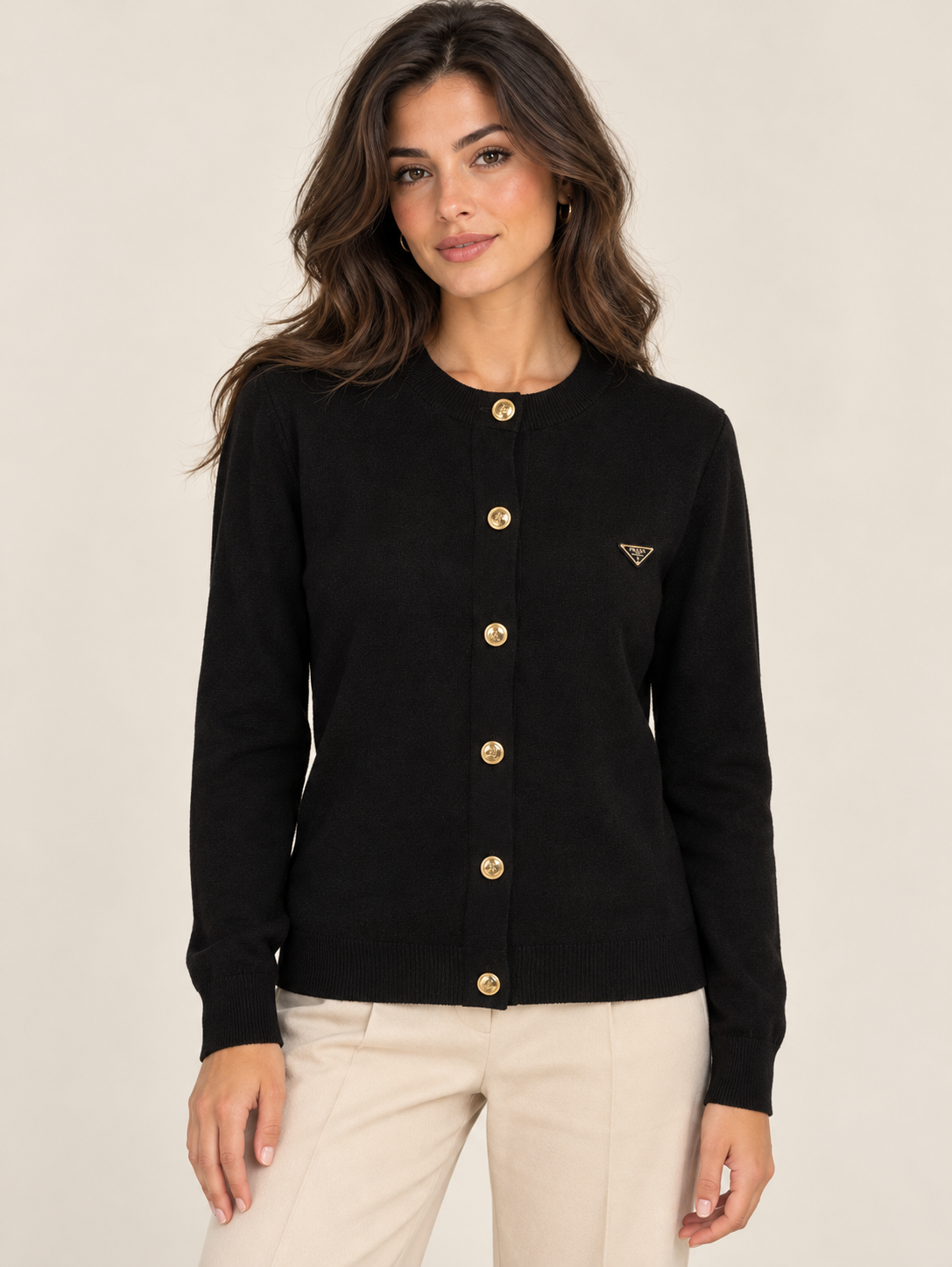 P BLACK CARDIGAN