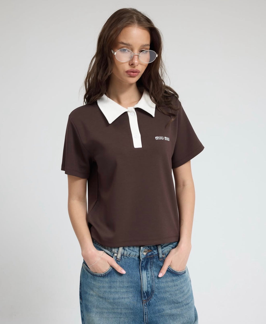 MM brown polo