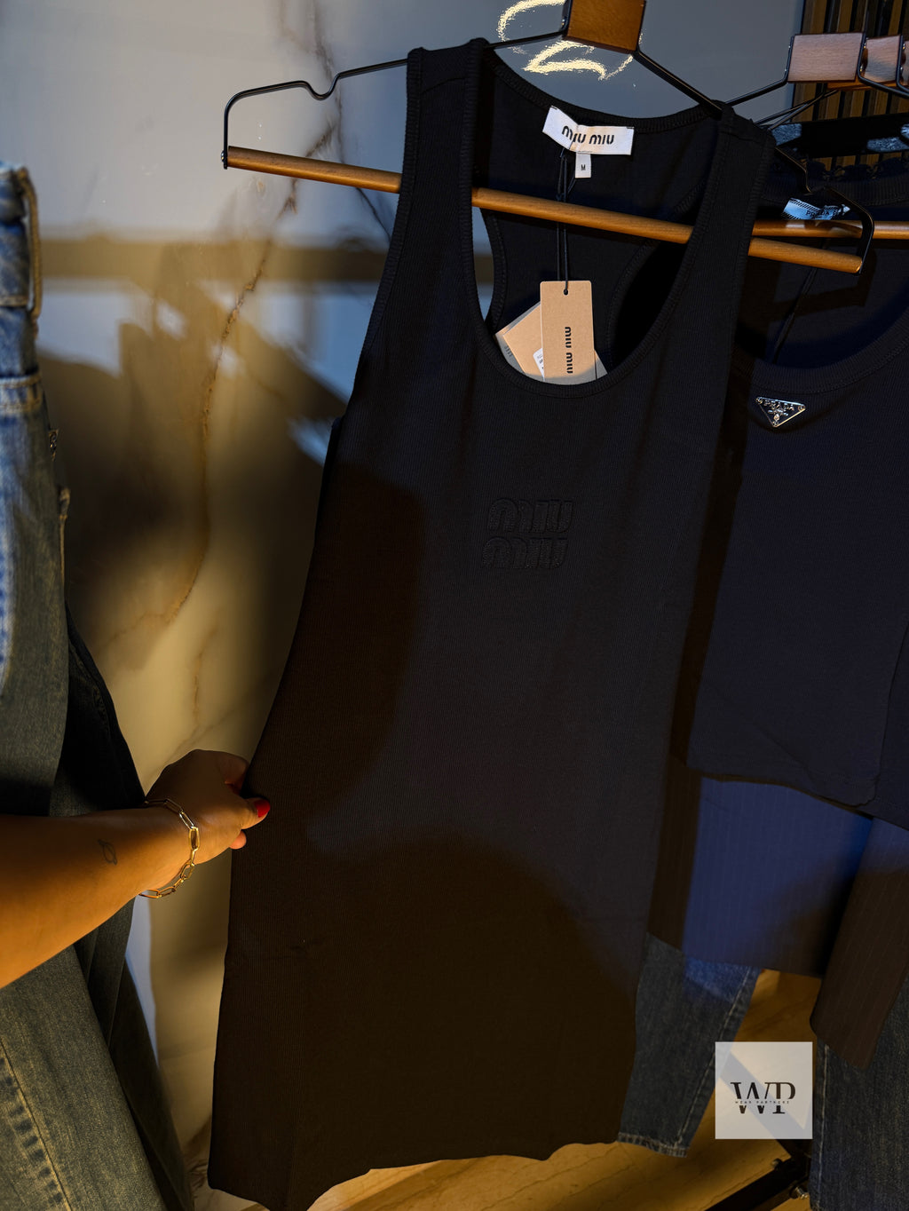 MM black dress black on black