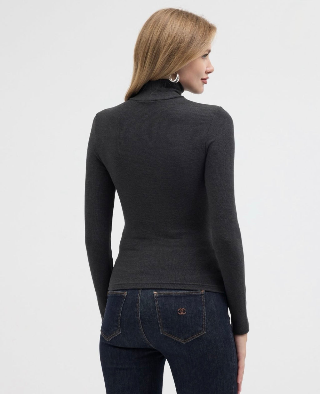 C ANTHRACITE TURTLE NECK