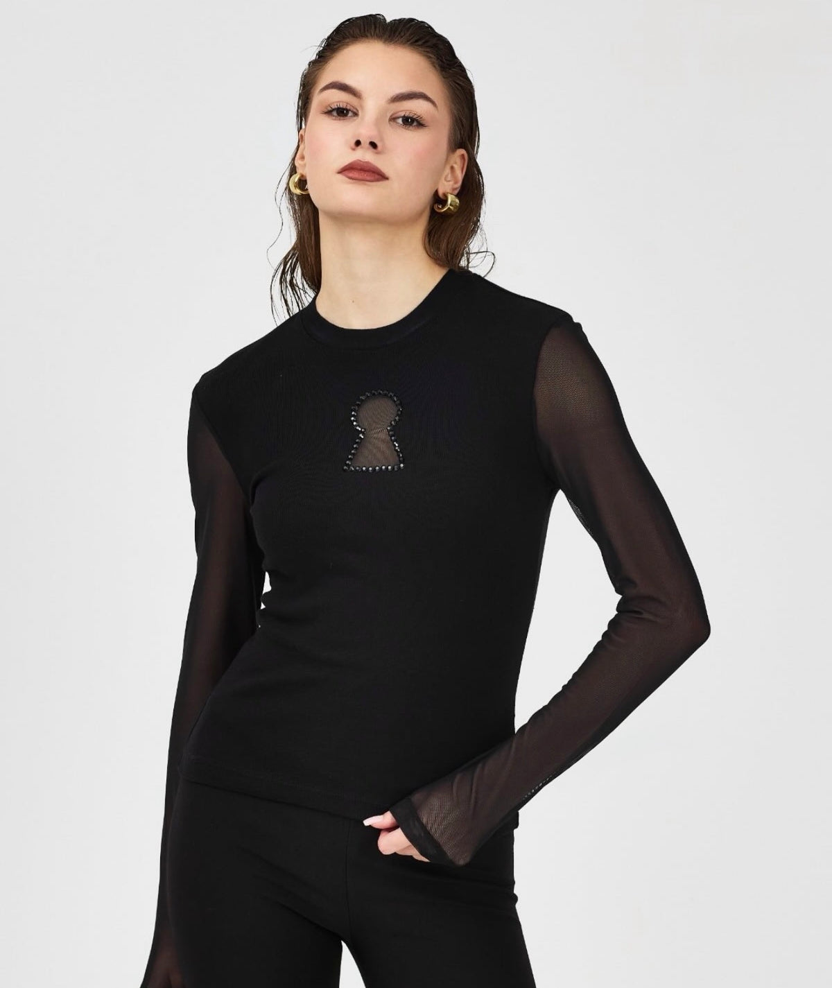 SCHIAPARELLI BLACK LONG SLEEVE