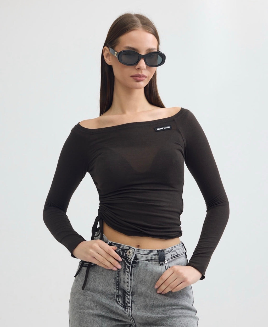 MIU MIU BROWN LONG SLEEVE