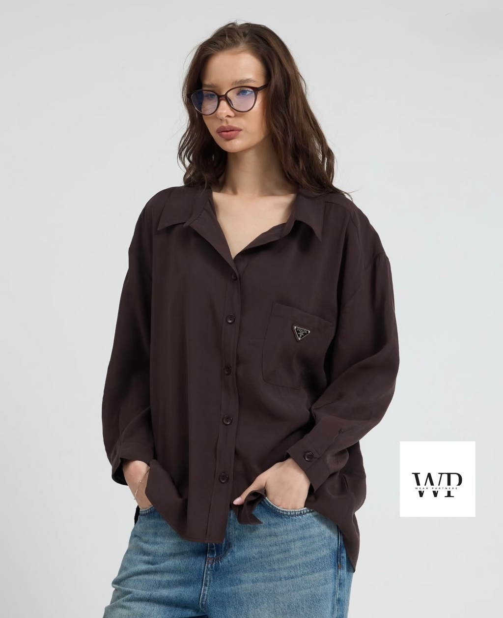 PRADA BROWN CHEMISE