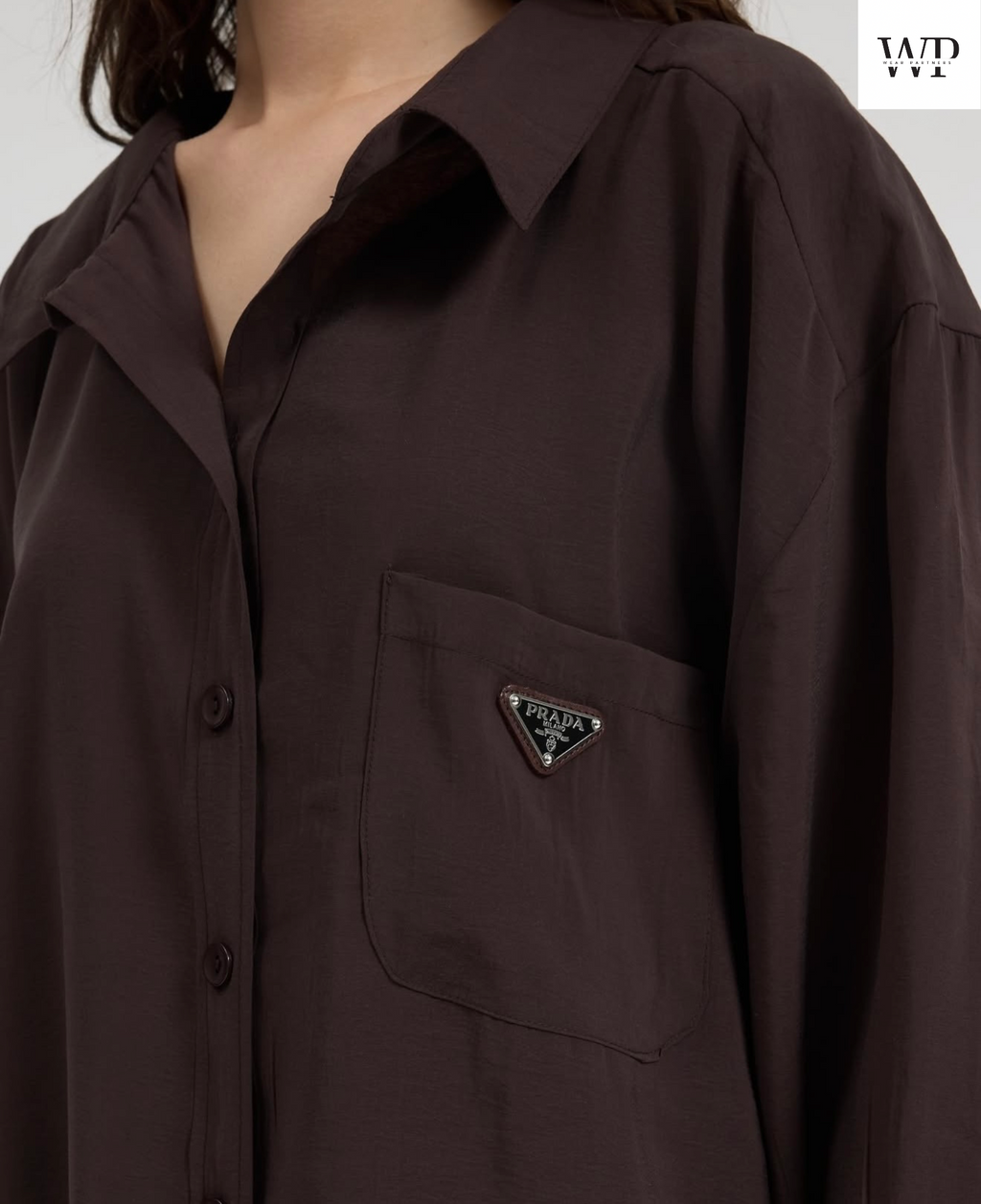 PRADA BROWN CHEMISE