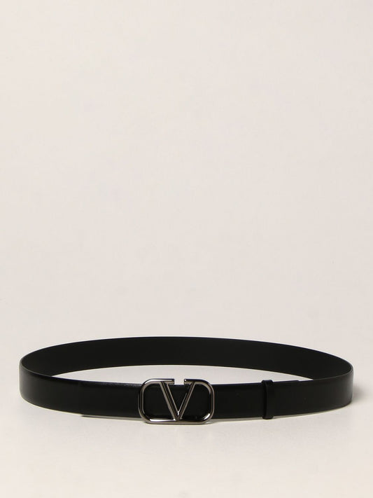 V Logo Signature Belt For Men